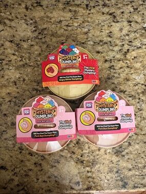 RMS Dumpling 2 Pork Bun & 1 Angry Glitter Edition Surprise Toys
